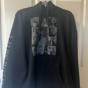 Taylor Swift The Eras Tour black hoodie XL worn once and washed once.